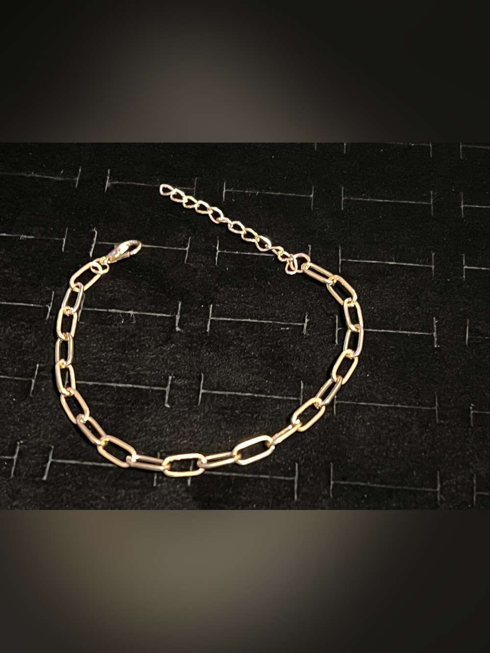 Elegant Gold toned Paperclip Chain Bracelet - Women's Jewelry